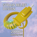 HUANCHAIN Outdoor Extension Cord 60 Foot Waterproof, 16/3 Gauge Flexible Cold-Resistant Appliance Extension Cable Outside, 10A 1250W 16AWG, 3 Prong Electric Cord Yellow, ETL
