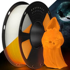 GEEETECH Glow in The Dark PLA Orange Yellow Filament, Neatly Wound 3D Printing Luminous Filament 1.75mm 1Kg Spool(2.2lbs) Dimensional Accuracy +/- 0.02 mm, Fit Most FDM 3D Printers