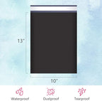 UCGOU Poly Mailers 10x13 Inch Black 100 Pack Shipping Bags #4 Strong Mailing Envelopes Boutique Packaging Postal Self Seal Adhesive Waterproof and Tear Proof Small Business for Clothes Books