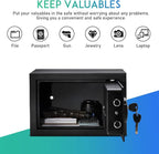 RPNB Deluxe Safe and Lock Box, Digital Keypad Safe Box, Steel Alloy Small Safes, Keypad Lock, Perfect for Home Office Hotel Business Jewelry Cash Use Storage