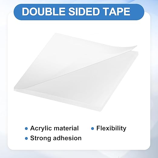 uxcell 100Pcs Double Sided Adhesive Pads, 1.38" x 1.38" Clear Removable Heavy Duty Mounting Tape Picture Hanging Sticky Adhesive Pad for Wall, Poster Picture, DIY Craft
