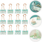 12pcs Metal Binder Clips Paper Clamps Multi-Functional Office File Organizing Clips for Home School and Work Lightweight Portable Document Fasteners
