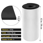 Adhesive Foam Roll Neoprene Sponge Foam Sheet Roll Closed Cell Insulation Closed Cell Foam Sheet Soundproof Foam Padding (Black, 12x59x1/4 Inches)