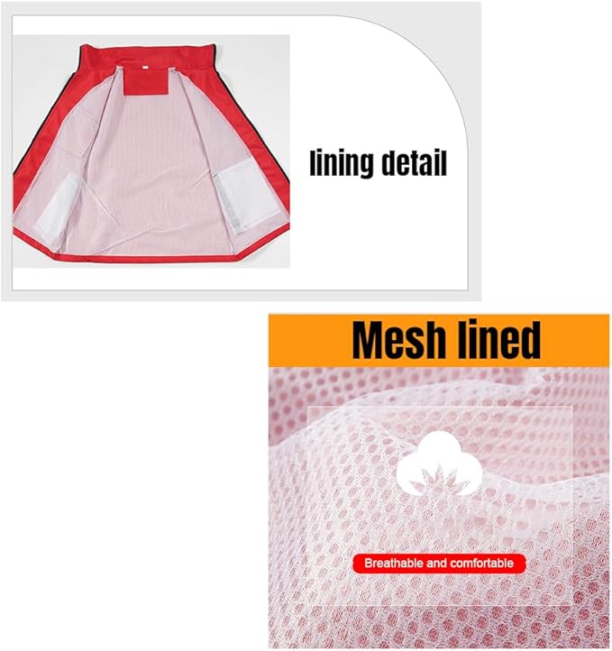 YOWESHOP Lightweight Zip-Up Safety Vest with Pockets for Outdoor Activities,Custom Logo Sleeveless Windbreaker