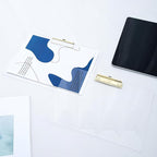JIARI 4 Pack Clear Acrylic Office Clipboard A4 Letter Size 9.06" x 12.6" (Gold Horizontal 4 Pack)