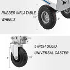2 in 1 Hand Truck 800 LBS Weight Capacity Heavy Duty Convertible Hand Trucks Durable Aluminum and Steel Construction 4 Wheels Hand Truck Dolly