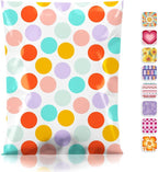 Metronic Poly Mailers 6x9 Inch 100pc Shipping Bags for Clothes,Self Adhesive Shipping Envelopes for Small Business,Waterproof Mailers Poly Bags for Shipping,Packaging Mailing Bags Color Polka Dots