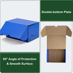 7x5x4 Inches Shipping Boxes Pack of 25, Blue Corrugated Cardboard Box Literature Mailer for Packing Small Business