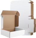 12x9x4 Inches Shipping Boxes Set of 25, White Corrugated Cardboard Box, Mailer Boxes for Small Business