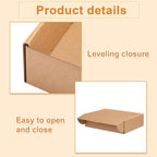 Qilery 100 Pcs Shipping Boxes Cardboard Gift Corrugated Cardboard Brown Boxes Mailer Packaging for Mailing Small Business Present (7.87 x 5.51 x 1.57 Inches)