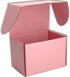 6x4x4 inches Small Shipping Boxes Set of 25 - Pink Mailer Corrugated Cardboard Boxes for Shipping Packaging Mailing Products