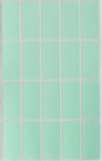 Royal Green Rectangular Color Coding Stickers 1.57inch x 0.75 inch Rectangle Label Colored Tags for Kids in Pastel Green (40mm x 19mm) - 300 Pack