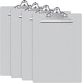 Mimorou 4 Pcs Metal Clipboard Heavy Duty Aluminum Clipboards 12 x 9 Inch Metal Clip Board with Low Profile Clip A4 Letter Size Document Holder for Office School Medical Jobsite Laboratory