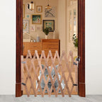 43-inch Wide 18-inch Tall Dog Gate Wood Pet Gate for House Doorway Stairs Patio Yard Puppy Foldable Fence Fences for Dogs Indoor