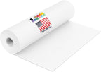 USA Made 12" x 1200" White Kraft Paper Roll, 45 lbs Thickness, American Quality Colored Kraft Paper for School, Bulletin Board - Odorless, Non-Toxic, Safe for Kids