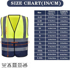 AYKRM 12 colour High visibility viz vest hi vis viz reflective work construction safety vest (XS-8XL)