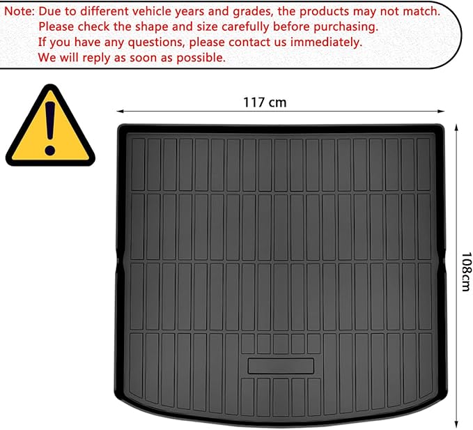 Edge Cargo Liners - All-Weather Tech Rear Trunk Tray Cargo Mats Protector Compatible with 2015-2023 2024 2025 Ford Edge with 5 Seats,Not for Titanium Model,3D Waterproof Durable Odorless Accessories