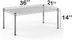 21''W x 36''L x 14''H Chrome Plated Wire Dunnage Rack | Off The Floor Storage