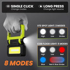 Yemao Led Work Light Rechargeable,Small Portable Work Light with Battery,High Lumen Underhood Work Lights with Magnetic,8 Modes Mechanic Lamp for Automotive Work,Garage,Shop,Car Repair,Emergency