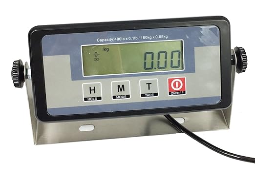 Angel USA Extra Large 22 inch by 18 inch Platform Stainless Steel 400lb Heavy Duty Digital Postal Shipping Scale, Powered by Batteries or AC Adapter, Great for Floor Bench Office Weight Weighing