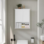 Bathroom Wall Cabinet, Over The Toilet Storage Cabinet, 23x29 Inch Medicine Cabinet with 2 Door & Adjustable Shelf, Bathroom Cabinet Wall Mount for Laundry Room, Kitchen, Small Spaces