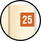 2025 MINI Year Stickers, Brown, Compatible with Smead ETS Series, Doctor Stuff 2025 Chart Stickers, USA Made Year Labels for End Tab File Folders, 250/Pack, 1 Package, 1/2" x 1" - Small Labels