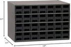Akro-Mils Steel Garage Storage Cabinet, Small Parts Organizer Metal Cabinet for Hardware, Nails, Screws, Bolts, Nuts, and More, 17" W x 11" D x 11" H, 28-Drawer, Gray Cabinet/Black Drawers (19228)