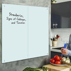 Glass Whiteboard - Glass Dry Erase Board 36" x 60" Magnetic White Board Writing Board White Boards for Walls Wall Office Home