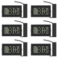 Black Digital LCD Thermometer Temperature Monitor with External Probe for Fridge Freezer Refrigerator Aquarium (Fahrenheit) (6pcs)