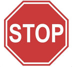 "Stop" Durable Laminated Vinyl Floor Sign- Sign by Graphical Warehouse- 5S Safety and Security Signage, Visual Communication Tool (22")