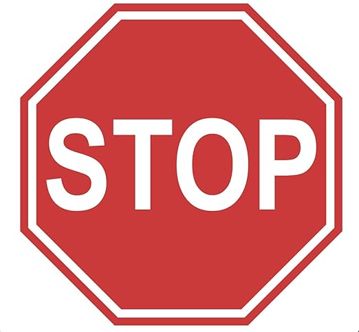 "Stop" Durable Laminated Vinyl Floor Sign- Sign by Graphical Warehouse- 5S Safety and Security Signage, Visual Communication Tool (16")