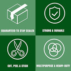 HERKKA Clear Packing Tape, 18 Rolls Heavy Duty Packaging Tape for Shipping Packaging Moving Sealing, 3Mil Thick Clear Packing Tape, 2 inches Wide, 65 Yards Per Roll, 1170 Total Yards