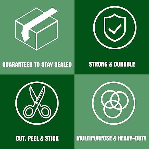 HERKKA Clear Packing Tape, 12 Rolls Heavy Duty Packaging Tape for Shipping Packaging Moving Sealing, 3 mil Thick Clear Packing Tape, 1.88 inches Wide, 65 Yards Per Roll, 780 Total Yards