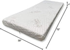 Foamma 6” x 30” x 72” High Density Foam Bunk Mattress, Organic Cotton Cover, Made in USA, Comfortable, CertiPUR-US Certified