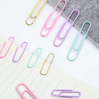 Cute Paper Clips Binder Clips Combo Set, 165 Psc, Assorted Size Paper Clips for Office, Cute Office Supplies Set, Purple (Colorful)