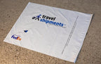 Pre-Paid Shipping Mailer Bag, Large White (20x24 inch), Extra Luggage Solution. Click "Customize Now" to enter destination address for pre-paid shipping label, and order.
