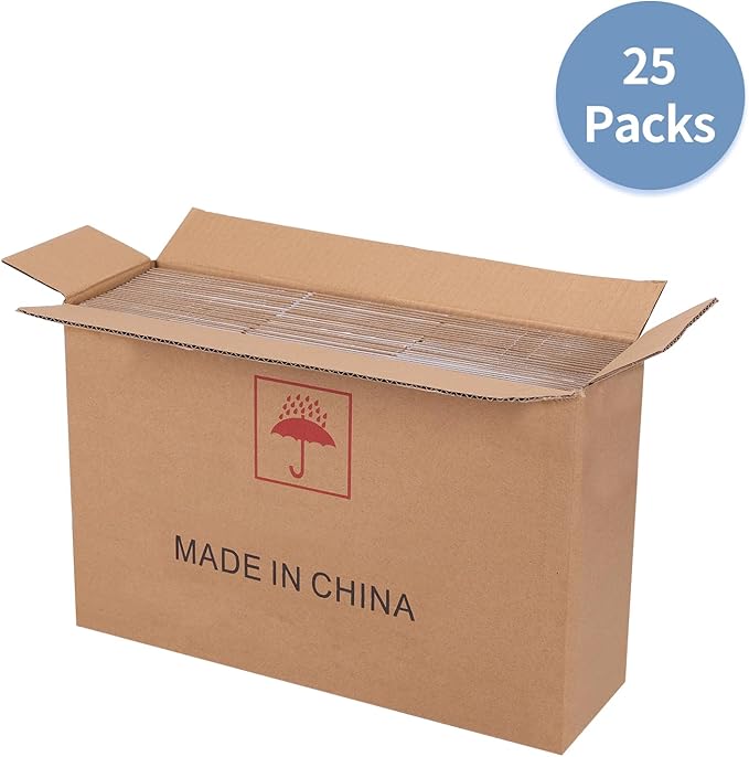 Hoikwo 9x5x4 Shipping Boxes Set of 25, White Corrugated Cardboard Box for Small Business for Packaging Mailing