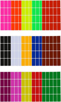 Color Coding Labels Rectangle Fluorescent Neon 1.57 inch x 0.75 inch - 300 Pack, Rectangular Stickers in 15 Colors Great for File Folder tabs (40mm x 19mm)