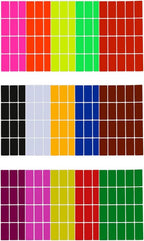 Color Coding Labels Rectangle Fluorescent Neon 1.57 inch x 0.75 inch - 300 Pack, Rectangular Stickers in 15 Colors Great for File Folder tabs (40mm x 19mm)
