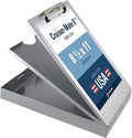 Saunders Metal Clipboard with Storage - Letter Size Heavy Duty Contractor Grade Clipboard - Dual Storage Form Holder with Low Profile Clip Made in USA