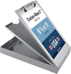 Saunders Metal Clipboard with Storage - Letter Size Heavy Duty Contractor Grade Clipboard - Dual Storage Form Holder with Low Profile Clip Made in USA