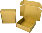 15 Pcs 4.7 x 4.7 x 1.6 Inches Mini Size Corrugated Cardboard Gift Boxes Recyclable Shipping Boxes for Packing Jewelry Ornament Gift Craft Packaging Supplier (Gold, 4.7 x 4.7 x 1.6")
