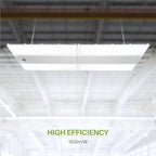 ASD LED Linear High Bay Light Fixture, Commercial Shop Lighting | Dimmable, Power Adjustable, DLC Premium, UL Listed | 500W 75000LM 5000K 100-277V | Warehouse, Garage, Workshop Lamp | White