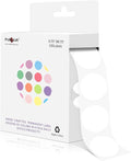 PARLAIM 3/4 Inch Color Coding Label Stickers,500PCS Circle Inventory Sticky Dots Sticker in Dispenser Box,White Adhesive Round Dot Labels for Office Home (White)