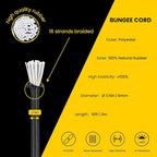 Bungee Cord Elastic Shock Cord 1/4" x 10' Bungee Rope for DIY, Tie Downs, Kayak and Outdoor - Black