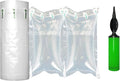 Packing Air Pillows for Shipping 300 Count Inflatable Packaging Air Bags with Pump, Purse Fillers for Shape Space Saving Air Cushion Package Alternative to Packing Peanuts, 3.54'' x 7.87''