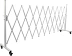 Metal Expandable Barricade Gate, Aluminum Folding Mobile Safety Barrier 130in - Lightweight Durable Design, Adjustable Stability, Ideal for Driveway Security