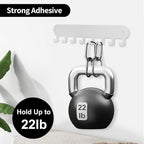 2 Pack Key Holder Wall Mount, Wall Mount Key Holder, Keys Holder On Wall, Key Hooks with 8 Hooks, Key Rack for Wall No Drill for Living Room, Kitchen, Bathroom, Garage (White)