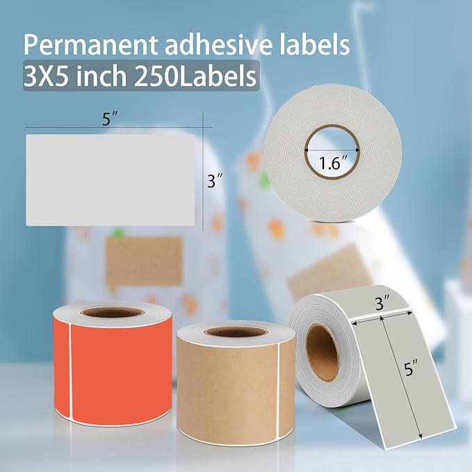PARLAIM 3 X 5 Inch Rectangle Adhesive Color Coding Stickers,Square Grey Inventory Stickers -250 Per Dispenser Box（Grey）