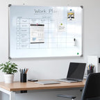 MaxGear Dry Erase Board for Wall, 36" x 24" Magnetic White Board, Double-Sided Large Whiteboard, Hanging for Planning Drawing Memo Teaching, School Home Office, Silver Aluminum Frame